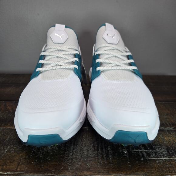 NEW Puma Ignite Articulate Mens Size 9 Waterproof Golf Shoes White Blue - Picture 3 of 13